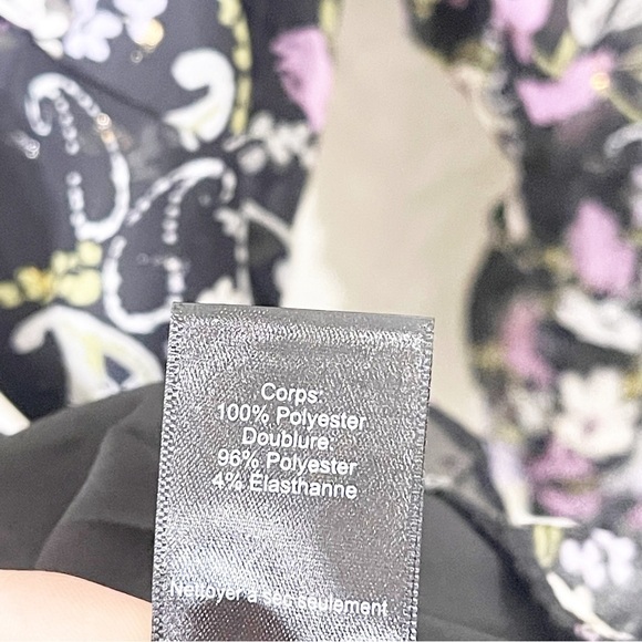 ASTR The Label Black Kimbra Floral Ruched Front Dress Size XS NWT - Picture 8 of 10